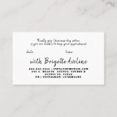 スタイリッシュスはっきりしたモダンク |次のアポイントメント 名刺 (裏面)