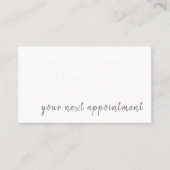 スタイリッシュスはっきりしたモダンク |次のアポイントメント 名刺 (正面)