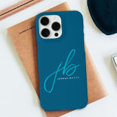 スタイリッシュスクリプトのモノグラムイニシャルと名前 Case-Mate iPhoneケース