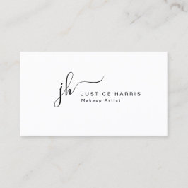 スタイリッシュスクリプトのモノグラムモダンプロフェッショナル 名刺