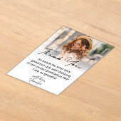 スタイリッシュスクリプトの卒業後の写真感謝していyou アクリル招待状 (レイダウン)