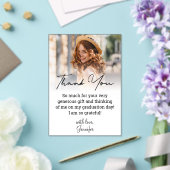 スタイリッシュスクリプトの卒業後の写真感謝していyou アクリル招待状 (インサイチュ (ウェディング))