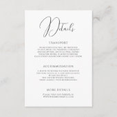 スタイリッシュスクリプモダント白黒結婚の詳細 エンクロージャーカード (正面)