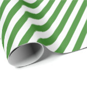 スタイリッシュストライプのはっきりした斜め緑 ラッピングペーパー (ロールコーナー)