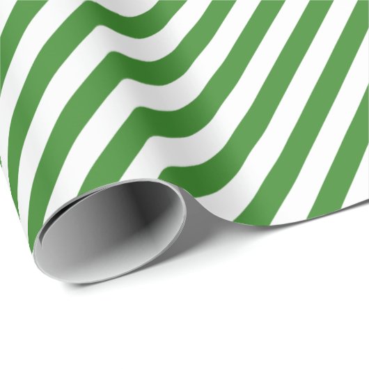スタイリッシュストライプのはっきりした斜め緑 ラッピングペーパー (ロールコーナー)