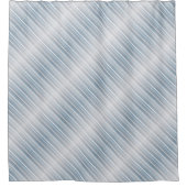 スタイリッシュストライプの青 シャワーカーテン (正面)