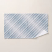 スタイリッシュストライプの青 バスタオルセット (ハンドタオル)