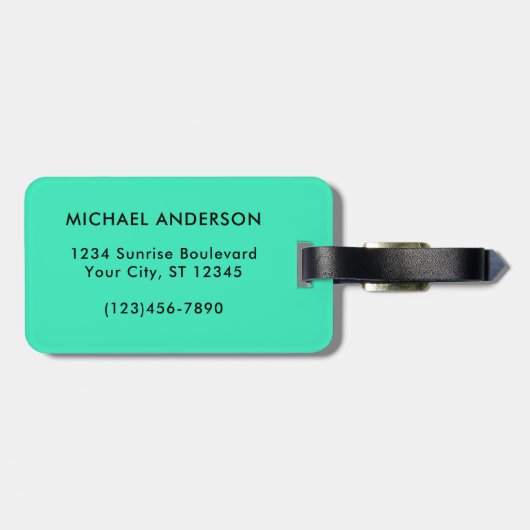 スタイリッシュストライプタイポグラフィ ラゲッジタグ (裏面横)