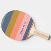 スタイリッシュストライプモダンかわいらしアーストーンカスタム 卓球ラケット (横)