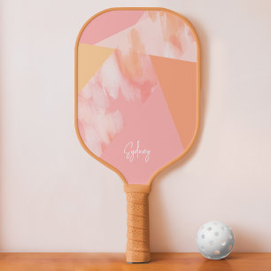 スタイリッシュストライプモダンカスタム抽象芸術のスクリプト名 ピックルボールラケット