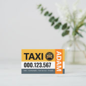 スタイリッシュストライプ層タクシー運転 名刺 (スタンド正面)