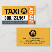 スタイリッシュストライプ層タクシー運転 名刺 (正面/裏面)