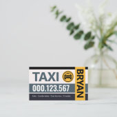 スタイリッシュストライプ層タクシー 名刺 (スタンド正面)