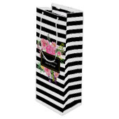 スタイリッシュストライプ抱き枕 ワインギフトバッグ (正面アングル)