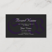 スタイリッシュスネークパターンダークパープルカラーズモノグラム 名刺 (裏面)