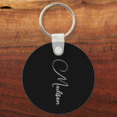 スタイリッシュスモダンクリプト名(黒) キーホルダー (裏面)