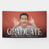 スタイリッシュタイポグラフィオーバーレイ写真研究科 横断幕 (横)