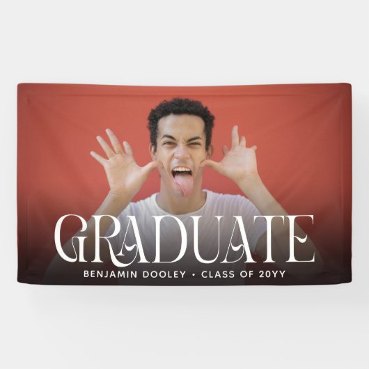 スタイリッシュタイポグラフィオーバーレイ写真研究科 横断幕 (横)