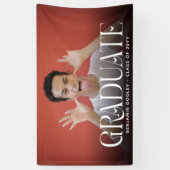 スタイリッシュタイポグラフィオーバーレイ写真研究科 横断幕 (縦)