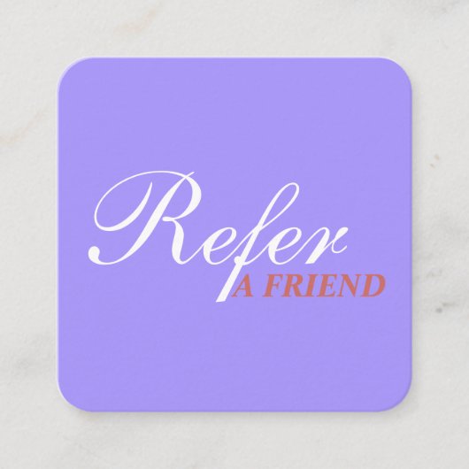 スタイリッシュタイポグラフィクリーンブルー美しいサロン 紹介カード (正面)