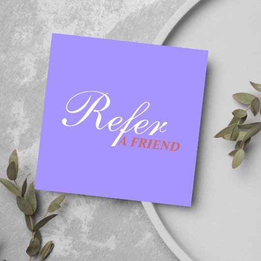 スタイリッシュタイポグラフィクリーンブルー美しいサロン 紹介カード