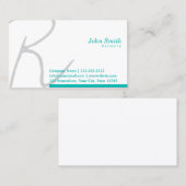 スタイリッシュタイポグラフィ保険計理名刺 名刺 (正面/裏面)