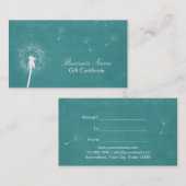 スタイリッシュターコイズタンデロン商品券 割引カード (正面/裏面)