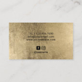 スタイリッシュターコイズ金ゴールドラベル 名刺 (裏面)