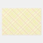 スタイリッシュタータンチェックインベージュアンドイエローパステルトーン ラッピングペーパーシート (正面)