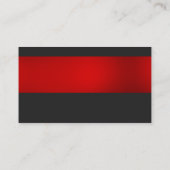 スタイリッシュダークグレー赤スクリプト名刺 名刺 (裏面)