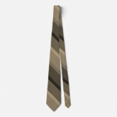 スタイリッシュダークブラウンストライプグレー ネクタイ (正面)