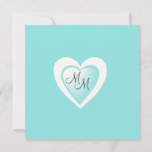 スタイリッシュチューペアンドアクアブルー結婚式招待状 招待状 (裏面)