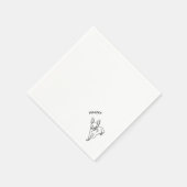 スタイリッシュチワワパーソナライズされたラ スタンダードカクテルナプキン (角)