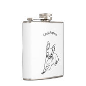 スタイリッシュチワワパーソナライズされたラ フラスク (右)