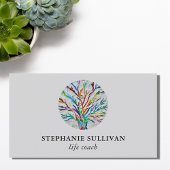 スタイリッシュツリーオブライフコーチグレー 名刺