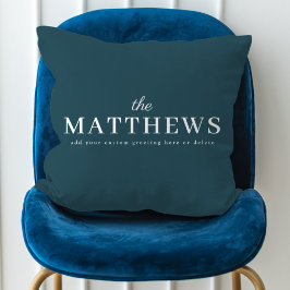 スタイリッシュティール(緑がかった色) |青モダンミニマルトレンディー クッション