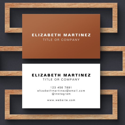 スタイリッシュテラコッタ前と後パーソナライズされたろ 名刺