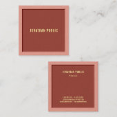 スタイリッシュテンプレートモダンプロフェッショナルラグジュアリーエリート スクエア名刺 (正面/裏面)