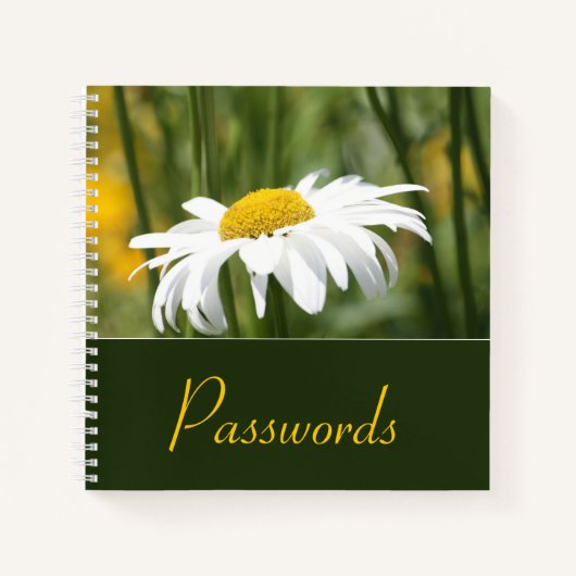 スタイリッシュデイジー飾り緩和曲線 ノートブック (正面)