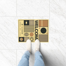 スタイリッシュデザインインバウハウススタイル名付き ドアマット