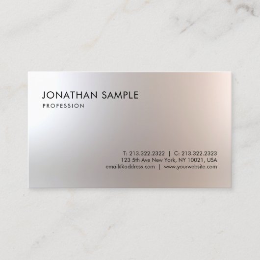 スタイリッシュデザインシンプルミニマルモダンリストシック 名刺 (正面)