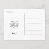 スタイリッシュデザインフォト卒業パーティーの招待 ポストカード (裏面)