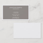 スタイリッシュデザインミニマルトレンディーブラウンプレーン 名刺 (正面/裏面)