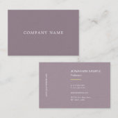 スタイリッシュデザインモダンプロフェッショナルプレインラグジュアリー 名刺 (正面/裏面)