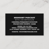 スタイリッシュデザイン、ポッドキャスター、ポッドキャスト 名刺 (裏面)