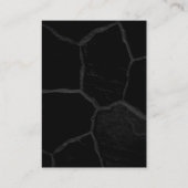 スタイリッシュトレンディーはっきりした文字オレンジブラックストーン 名刺 (裏面)