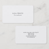 スタイリッシュトレンディークリエイティブ白黒プレーン 名刺 (正面/裏面)