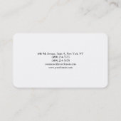 スタイリッシュトレンディークリエイティブ白黒プレーン 名刺 (裏面)