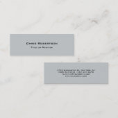 スタイリッシュトレンディーグレイプロフェッショナルミニマル スキニー名刺 (正面/裏面)
