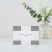 スタイリッシュトレンディーグレークロスパターン平モダン面 名刺 (スタンド正面)